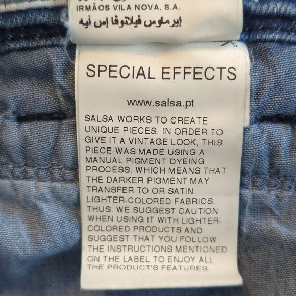 Salsa Jeans Men’s W33 L32 Blue Distressed Paint Splatter Slim Fit Button Fly - Picture 15 of 16